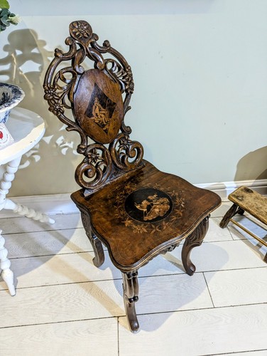 Antique marquetry chair - marquetry,