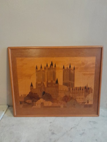 Vintage marquetry wooden inlay - vintage,