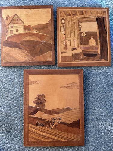 Vintage marquetry wood - marquetry,