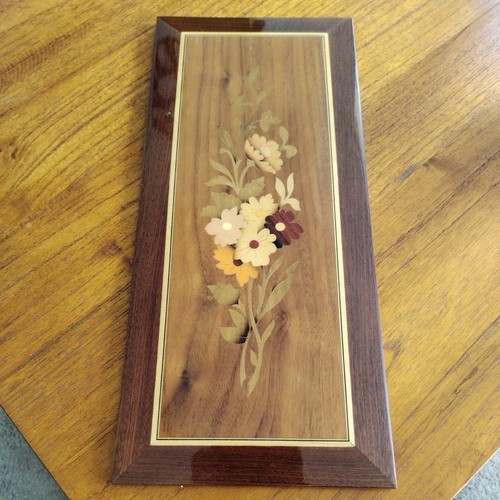 Inlaid wood marquetry wall - inlaid,