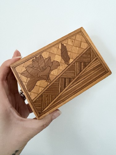 Wood art deco floral - deco, marquetry