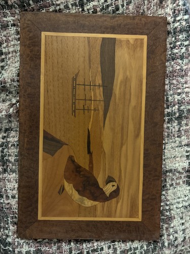 Vintage wooden marquetry - vintage,
